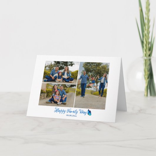 ハッモダンプファミリーデー写真ホリデーカード カード (正面)