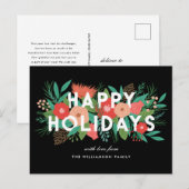 ハッモダンプホリデーはっきりしたフローラファミリー名 シーズンポストカード (正面/裏面)