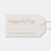 ハッモダンプホリデーズアイボリーとタンクリスマス ギフトタグ (正面(横))