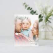 ハッモダンプホリデーズグリーンスクリプト縦写真 シーズンポストカード (スタンド正面)