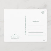 ハッモダンプホリデーズグリーンスクリプト縦写真 シーズンポストカード (裏面)