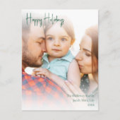 ハッモダンプホリデーズグリーンスクリプト縦写真 シーズンポストカード (正面)