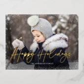 ハッモダンプホリデーズスクリプトフォト 箔シーズンポストカード (正面)