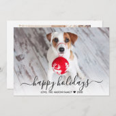 ハッモダンプホリデーズスクリプト2写真クリスマス シーズンカード (正面/裏面)