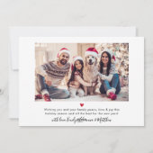 ハッモダンプホリデーズスクリプト2写真クリスマス シーズンカード (裏面)