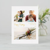 ハッモダンプホリデーズスクリプト3枚の金ゴールド 箔シーズンカード (立ち正面)