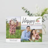 ハッモダンプホリデーズツーフォトホワイトホリデーカード シーズンカード (スタンド正面)