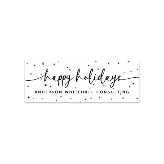 ハッモダンプホリデーズビジネス名スノーフレーク セルフインキングスタンプ (デザイン)