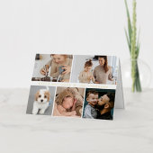 ハッモダンプホリデーズファミリーフォトコラージュ金ゴールド 箔シーズンカード (正面)