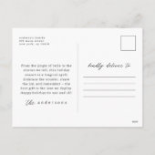 ハッモダンプホリデーズフローラカスタムファミリーフォト シーズンポストカード (裏面)