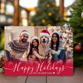 ハッモダンプホリデーズレッド2写真クリスマス シーズンカード