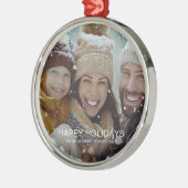 ハッモダンプホリデーズ写真テンプレート メタルオーナメント (左)