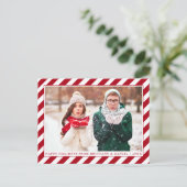 ハッモダンプホリデーズ赤いストライプ写真 ポストカード (スタンド正面)