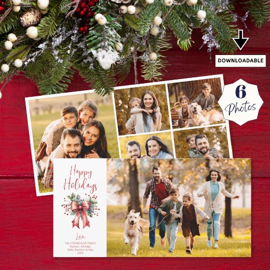 ハッモダンプホリデー6枚Red Bow Script シーズンカード