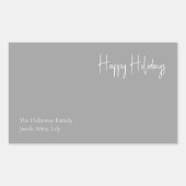 ハッモダンプホリデー |シルバーファミリーギフトラベル 長方形シール (正面)