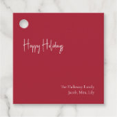 ハッモダンプホリデー |レッドスクエアファミリーギフトラベル フェイバータグ (正面)