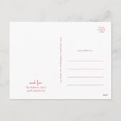 ハッモダンプホリデー |赤いスクリプト色あせた写真 シーズンポストカード (裏面)