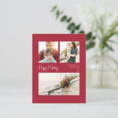 ハッモダンプホリデー |赤い中央の3枚の写真 シーズンカード (スタンド正面)