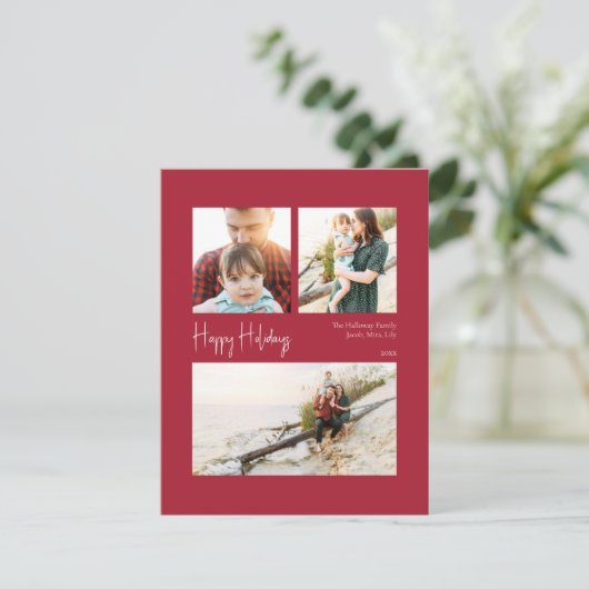 ハッモダンプホリデー |赤い中央の3枚の写真 シーズンカード (スタンド正面)