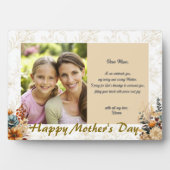 ハッモダンプマザーズ・デイ・ベージュフローラ フォトプラーク (正面)