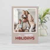 ハッモダンプミニマルホリデーオーナメントクリスマス シーズンカード (スタンド正面)