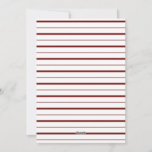 ハッモダンプミニマルホリデーオーナメントクリスマス シーズンカード (裏面)