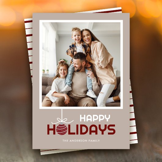 ハッモダンプミニマルホリデーオーナメントクリスマス シーズンカード