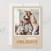 ハッモダンプミニマルホリデーオーナメントクリスマス シーズンカード (正面)