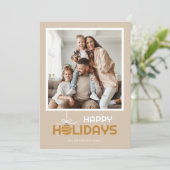 ハッモダンプミニマルホリデーオーナメントクリスマス シーズンカード (スタンド正面)