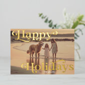 ハッモダンプミニマルホリデー1枚エレガント 箔シーズンカード (立ち正面)