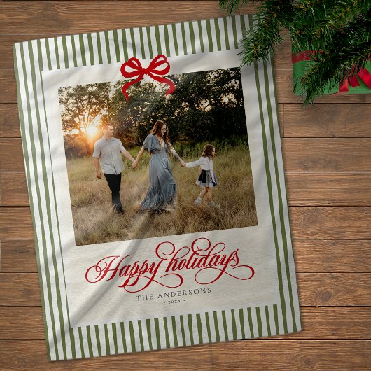 ハッモダンプ名門私立校風のホリデーズボウ名と写真 フリースブランケット