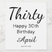 ハッモダンプ30thバースデーワインボトルラベル ワインラベル (シングルラベル)