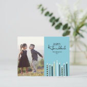 ハッモダンプHanukkahキャンドル写真はがき シーズンポストカード (スタンド正面)