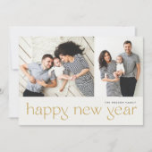 ハッモダンミニマルプニューイヤー2フォトホリデイCa シーズンカード (正面)