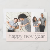 ハッモダンミニマルプニューイヤー2フォトホリデイCa シーズンカード (正面)