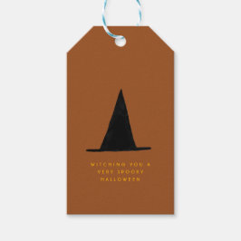 ハッモダンミニマル不気味ハハロウィーンウィッチハット ギフトタグ