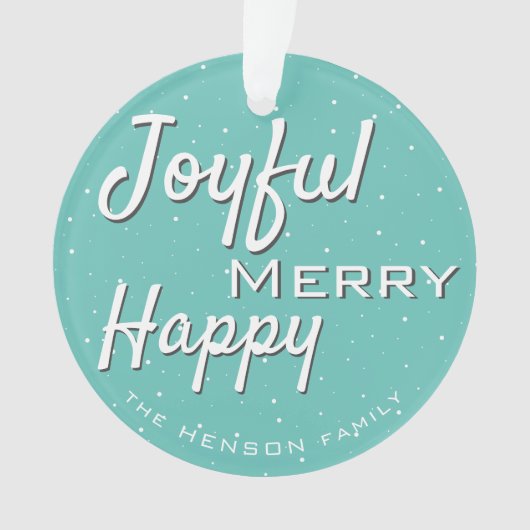 ハッモダンメリータイポグラフィすてきクリスマス オーナメント (正面)