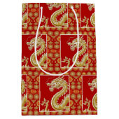 ハッモダン中国のド新年のアモダンジア ミディアムペーパーバッグ (正面)