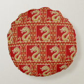 ハッモダン中国のド新年のアモダンジア ラウンドクッション (裏面)