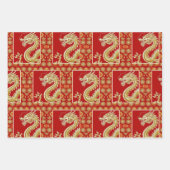 ハッモダン中国のド新年のアモダンジア ラッピングペーパーシート (正面3)