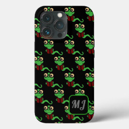 ハッモノグラムのプブックワーム黒 iPhone 13 PROケース