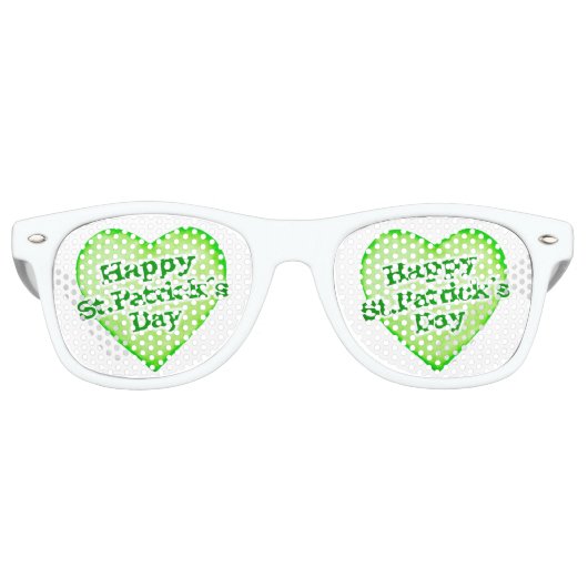ハッユニークプセントパトリックの日デザイン レトロサングラス (正面)