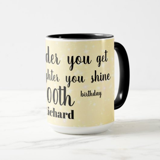 ハッユーモアのあるピー100誕生日 マグカップ (正面右)