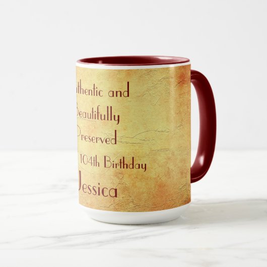 ハッユーモアのあるピー104誕生日 マグカップ (正面右)