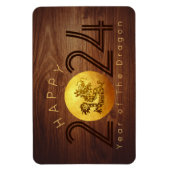 ハッ中国のクウッドドラゴン新年2024 RecPM マグネット (縦)