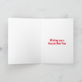 ハッ中国のプニューイヤーグリッターカード カード (内部)