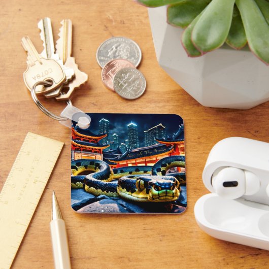 ハッ中国のプニューイヤースネーク2025 BSqK キーホルダー (デスク)