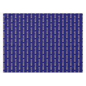 ハッ中国のプニューイヤー新年快乐ブルー テーブルクロス (正面(横))