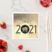 ハッ中国のプメタルオックス2021年新年PN スタンダードカクテルナプキン (インサイチュ)