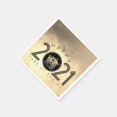 ハッ中国のプメタルオックス2021年新年PN スタンダードカクテルナプキン (角)